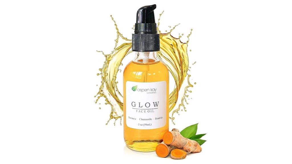 glow turmeric rosehip face oil