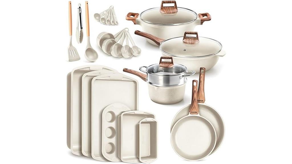 granite non stick cookware set