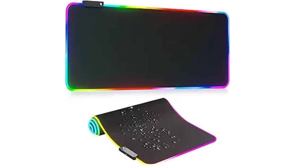 illuminated large mousepad mat