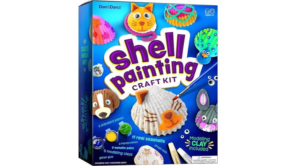 kids sea shell painting