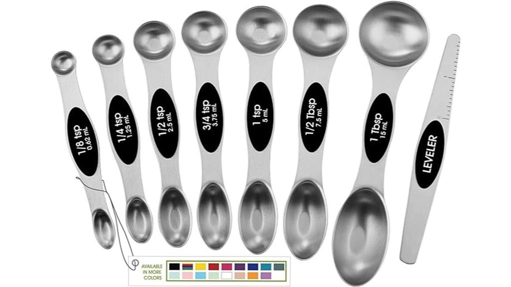 magnetic measuring spoons set