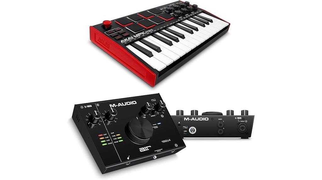 midi keyboard and audio interface