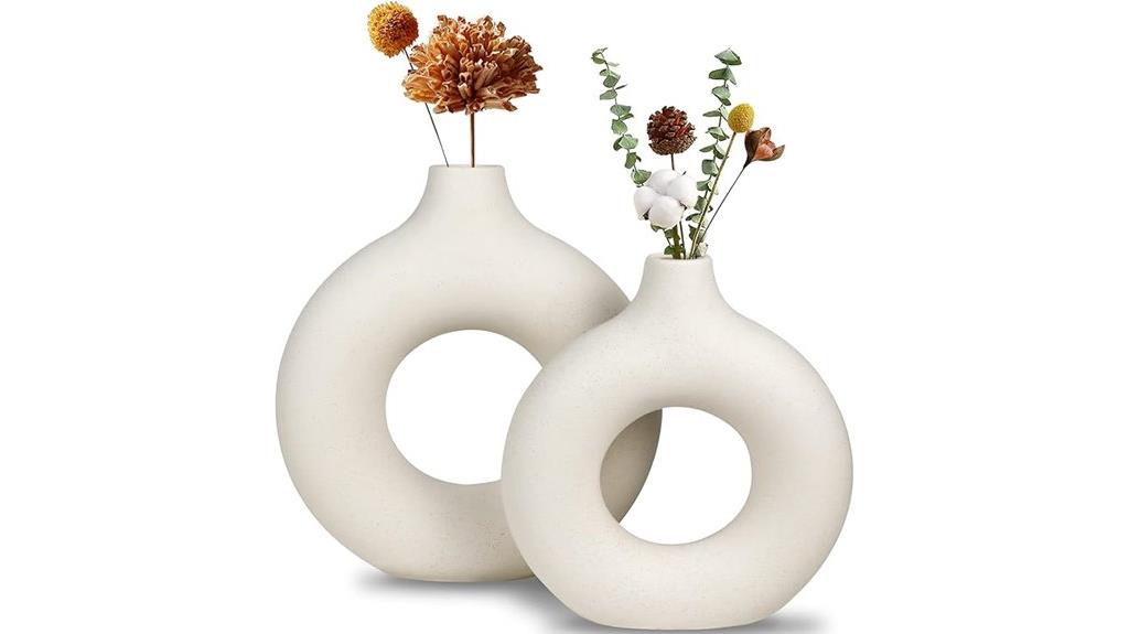 minimalist white ceramic vases