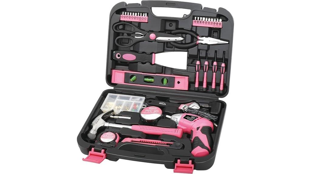 pink household hand tools