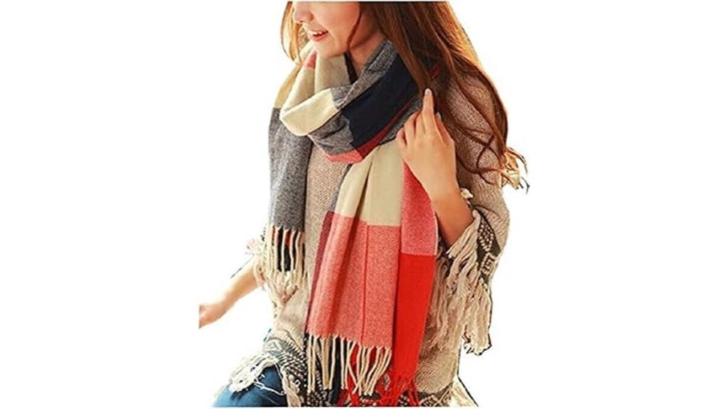 plaid scarf wrap for women