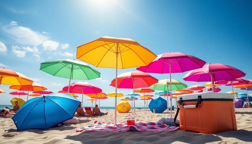 portable sunshade for beaches