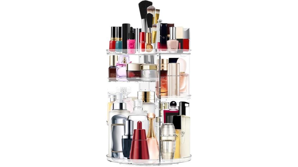 rotating cosmetic storage solution