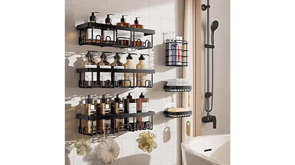 rustproof wall mounted shower organizers