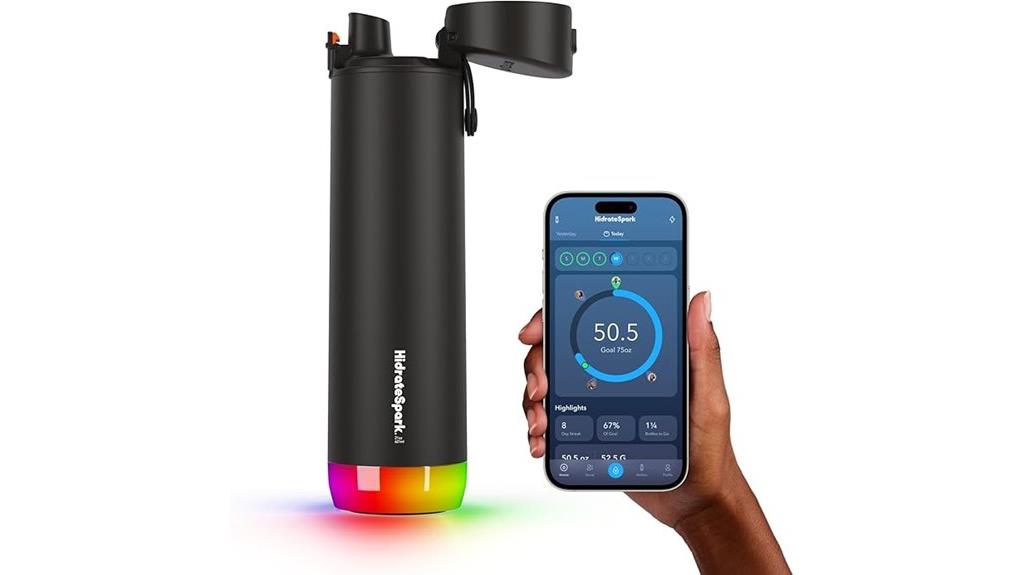 smart water bottle black