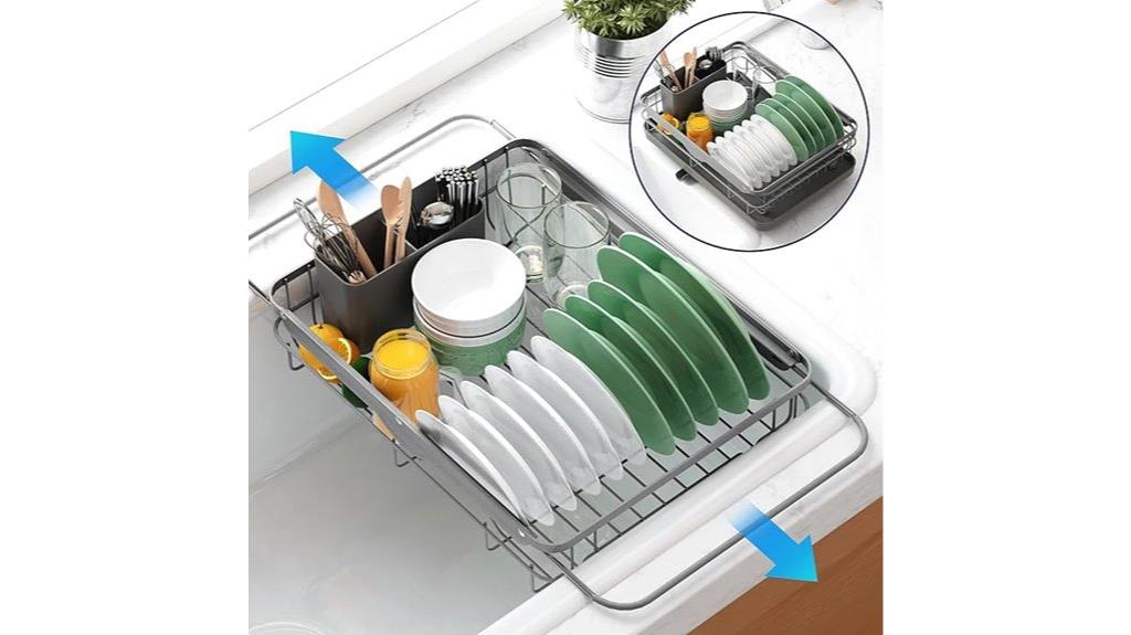 space saving dish drying rack