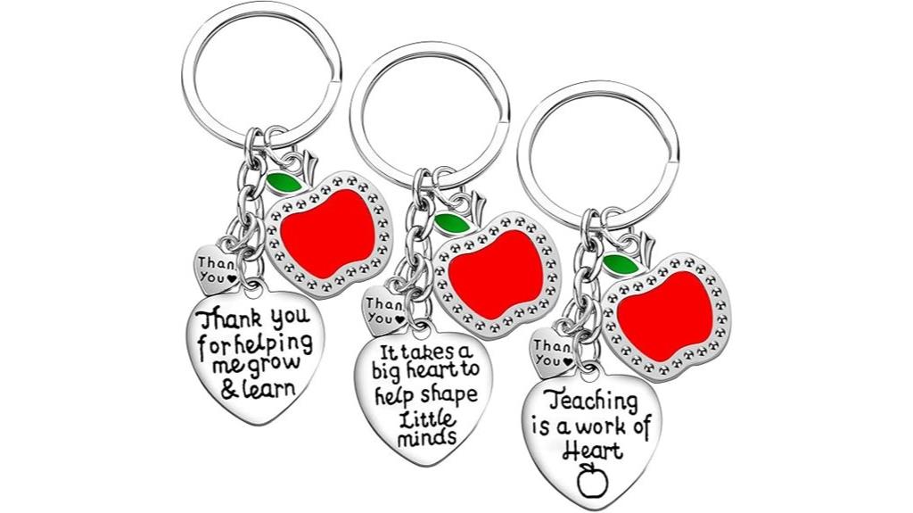 teacher appreciation keychain set