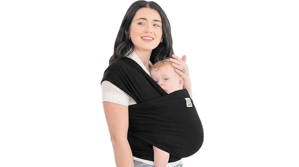 trendy black baby carrier