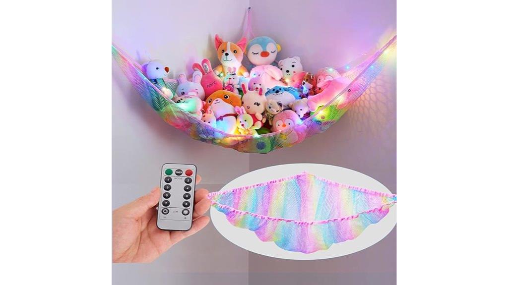 unicorn themed toy storage hammock