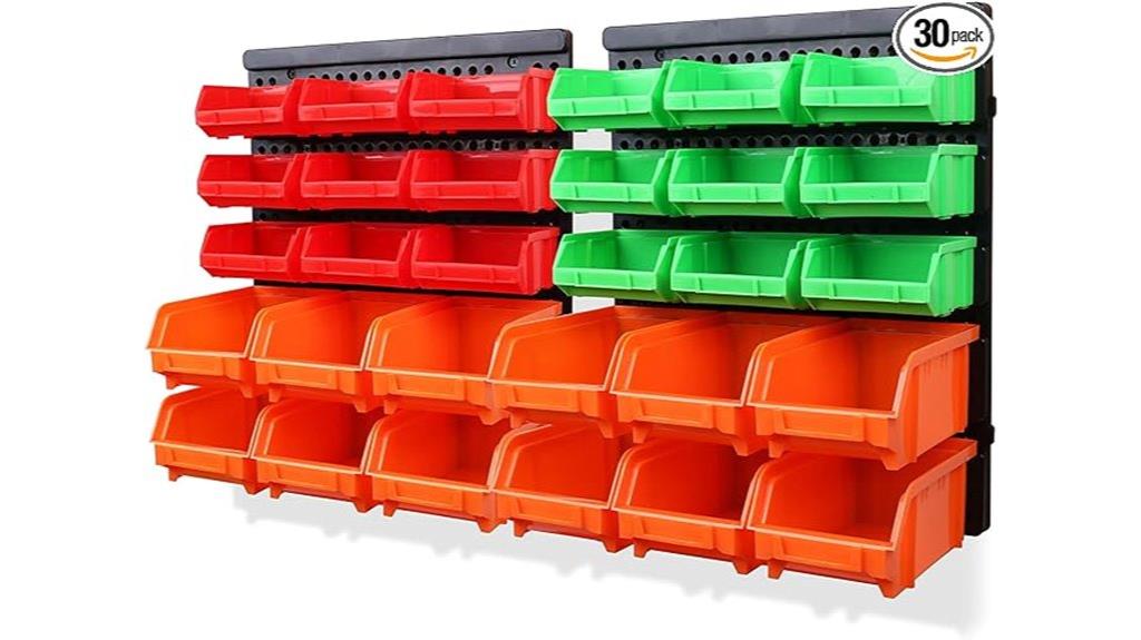 wall mounted storage bins