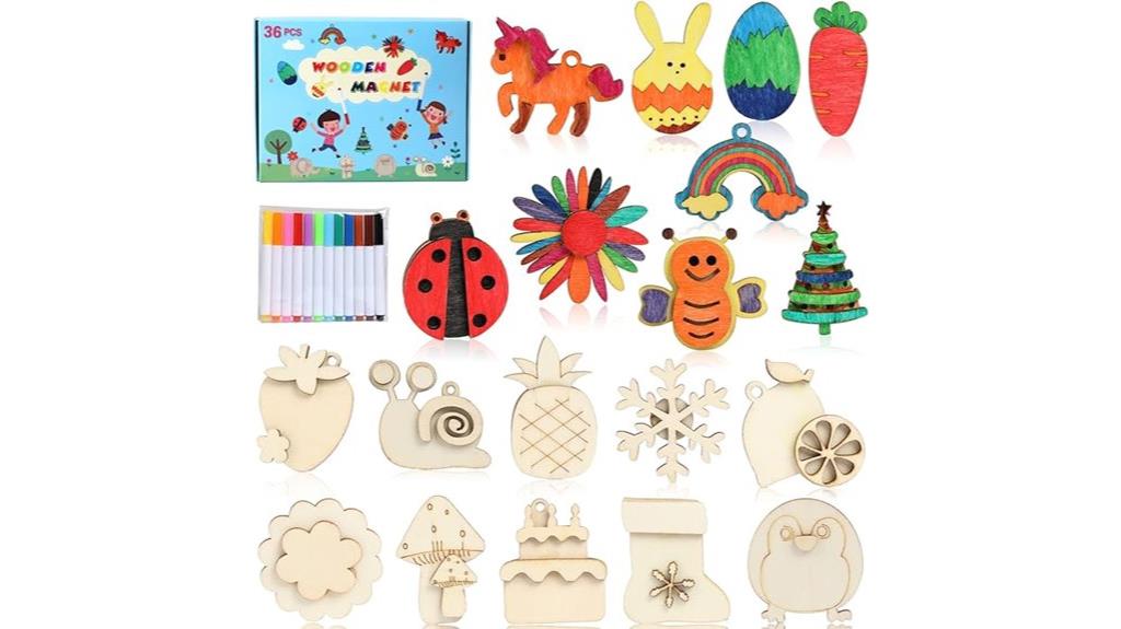 wooden magnets craft supplies